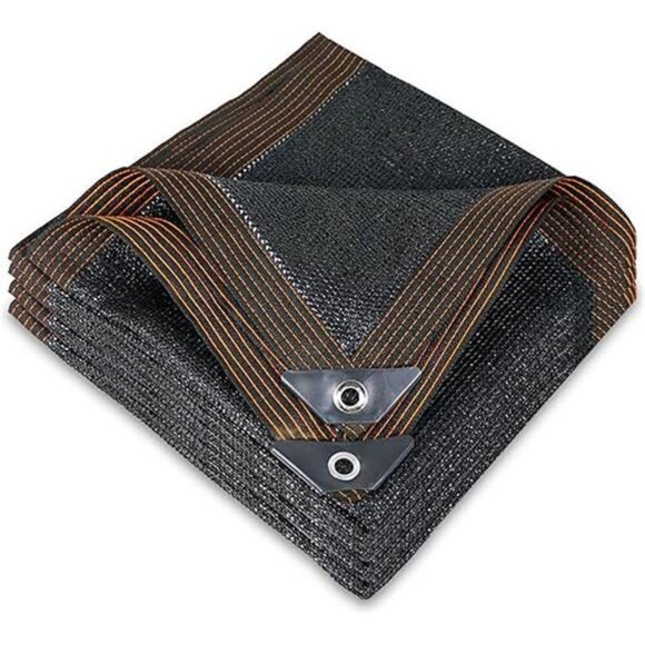 50% Black Shade Cloth, 10 x 20 FT Durable Mesh Tarp with Grommets, Garden Shade - Picture 7 of 7